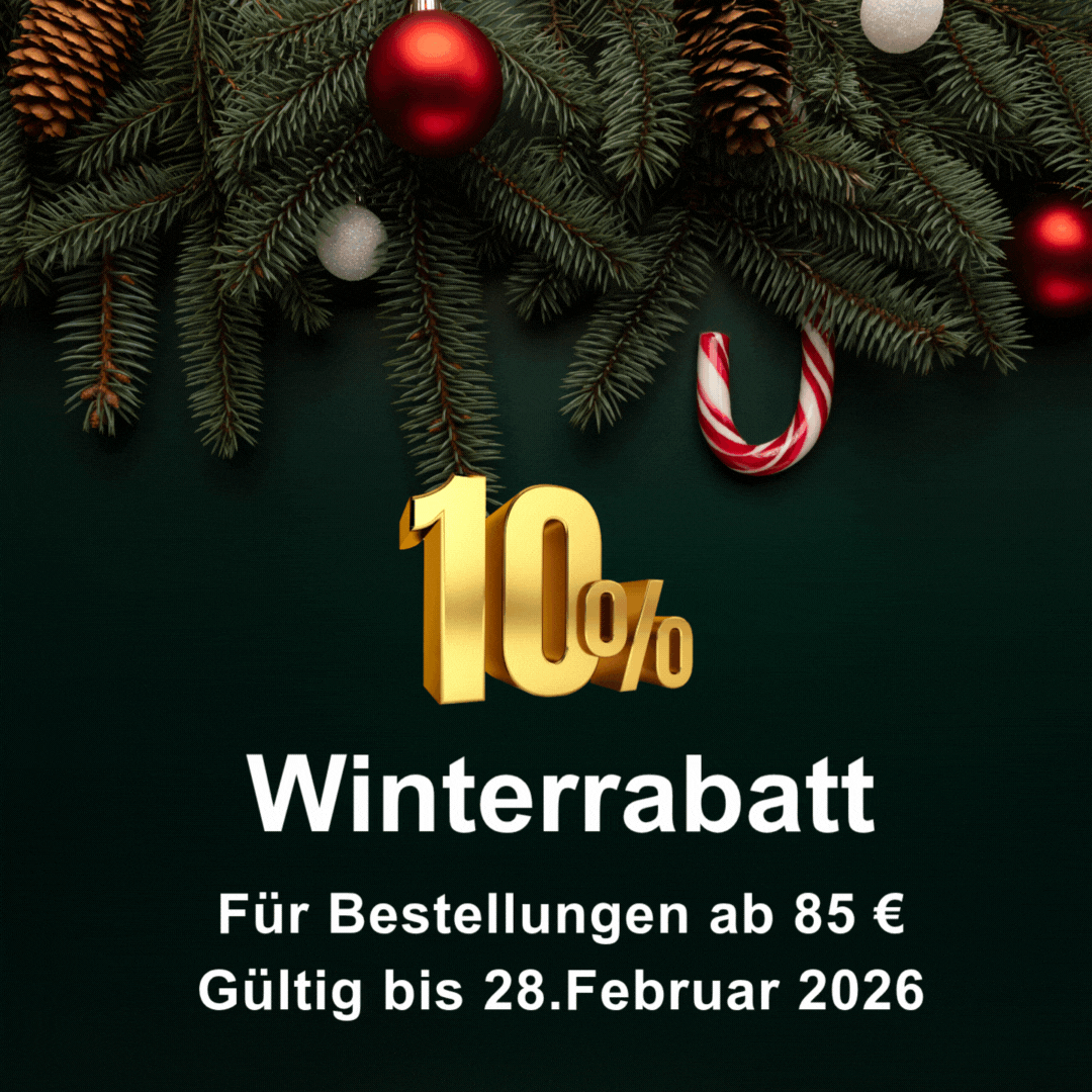 Winterrabatt 10% ab 85 Euro