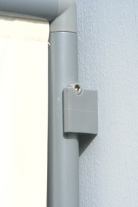 Wand-Clip oben mit Sichtschutz Paravent, Farbe hell elfenbein