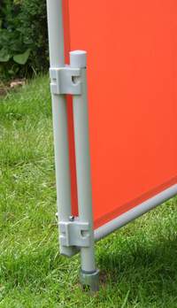 Schraub-Erdanker Paravent (2 Stck) - zweiteilig - Sichtschutz Paravent im Garten/auf Rasen