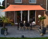 Vierecksegel 3 x 4 m - Polyester - uni terracotta-orange