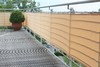 Balkonblende B75 x L300 cm Farbe uni sisal - hochwertiger Sichtschutz Terrasse - Windschutz Balkon