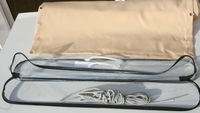 Geffnete Klarsichtverpackung mit Balkonverkleidung 90 x 500 cm, gerollt und Kordeln