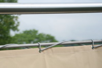 Kordelfhrung beipielhaft gezeigt mit Balkonbespannung 90 x 500 cm.