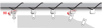 Peddy Shield Drehfix - senersatz - 8x Speziallaufhaken zum Festschrauben am SonnenSegel + Trapezring zum Aufhngen