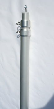 Aluminium Teleskopmast - 3-teilig - max. Lnge 280  cm - Versandlnge 113 cm - Befestigung Sonnensegel konkav