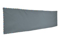 Balkonsichtschutz B75 x L300 cm - Farbe uni hell silbergrau - mit Lichtband Bunt mit Farbwechsel