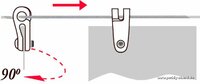 Laufhaken fr alle Sonnensegel in Seilspanntechnik - 20 Stck - hellgrau - mit kleinen Edelstahlschrauben zum Anklemmen an das Faltsonnensegel