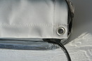 Montagehinweise - Balkonsichtschutz  B90 x L500 cm - Farbe uni hell silbergrau - 100% Polyesterstoff - waschbar