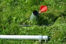 Montagehinweise - Aluminium Teleskopmast - 3-teilig - max. Lnge 280  cm - Versandlnge 113 cm - Befestigung Sonnensegel konkav