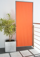 Packungsinhalt - 1er Paravent-Rahmen  Bespannung uni terracotta-orange