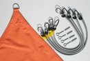 Packungsinhalt - Vierecksegel 3 x 4 m - Polyester - uni terracotta-orange